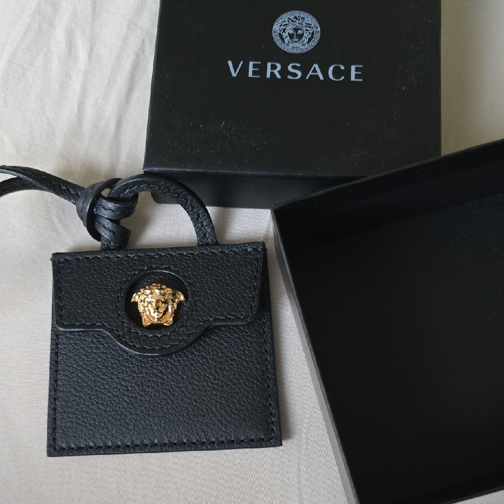 Versace Black and Gold Bag Charm